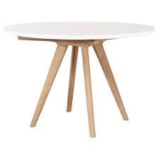 Cooper Modern Round White Concrete Top Teak Base Outdoor Dining Table Contemporary Dining Table Concrete Dining Table Patio Dining Table