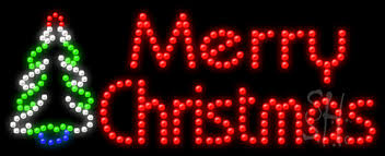 Merry Christmas Animated LED Sign ...