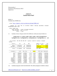 Index p e n j u a l a n 1 7 14 21 28 35 42 49 56 63 70 18 16 14 12 10 8 6 4 2 0 time series plot of penjualan Lab Ekonometrika 2 Lab5 2012 Soal Dan Jawaban Data Panel 1 Pdf