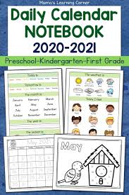 Daily Calendar Notebooks For 2020 2021 In 2020 Calendar Notebook Daily Calendar Notebook Kindergarten Calendar