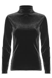 Black And White Full Sleeve T Shirt Ladies Womens Full Sleeve Turtle Velvet Polo Neck Stretch Sleeveless T Shirt Top Sleeveless Tshirt T Shirt Top Types Of Sleeves