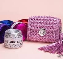 Free Knitting Patterns | Metallic Club Bag Pattern