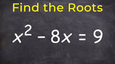 How to find the roots of an quadratic equation - Free Math Help ...
