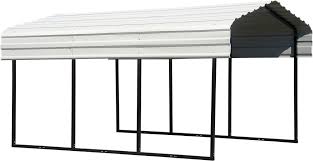 Delivery and setup are always free! Arrow Galvanized Steel Carport 10 X 15 X 7 Ft Black Eggshell Walmart Com Walmart Com