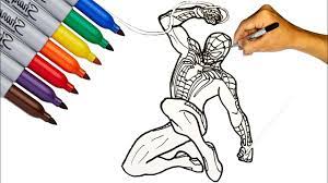 Gallery of 65 phenomenal printable coloring pages spiderman ← incredible color by number for adults online photo inspirations Spider Man Ps4 Beautiful Color Spider Man Coloring Pages How To Draw Spider Man Youtube