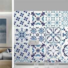 The vintage pendants are from obsolete, the bassamfellows stools are from design within reach, and the sink is by shaws with fittings by jaclo. 10pcs White Blue Moroccan Self Adhesive Bathroom Kitchen Wall Floor Tile Sticker Ebay