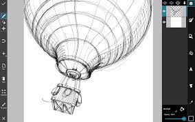 Images For Hot Air Balloon Sketches Hot Air Balloon Drawing Vintage Hot Air Balloon Drawings