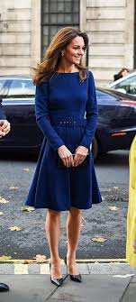 The duchess of cambridge can't stop wearing the print during her tour of ireland. The Duchess Of Cambridge Blue Emilia Wickstead Kate Dress Kate Middleton Outfits Kate Dress Kate Middleton Style Dresses