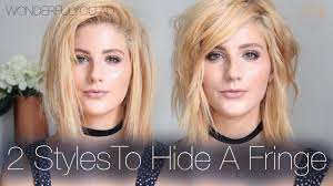 2 Styles For Growing Out Or Hiding A Fringe Bangs Wonderful You Youtube Growing Out Bangs Growing Out Fringe Fringe Bangs
