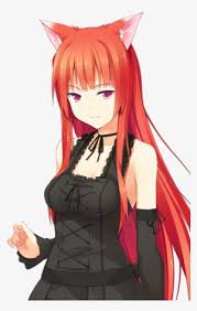Anime whitewolf by anime whitewolf on deviantart. Clip Black And White Library Cute Nekos For All Girls Red Hair Anime Girl With Ears Transparent Png 490x745 Free Download On Nicepng