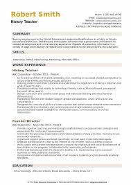 But for tenure track applications, even at slacs, you want your research to go first. History Teacher Resume Samples Qwikresume