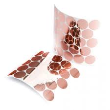 50 Klebepunkte Dots Glanz Rosegold Spiegelfolie Rose Gold Klebepunkte Spiegel Folie Rosegold