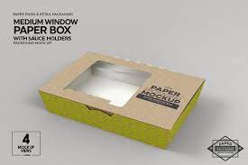 paper window sushi box medium mockup packaging template free usps first class mail prices