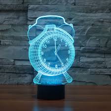 Decbest Alarm Clock Lamp 3d Visual Led Night Light Usb Charging Bedroom Home Decoris Diversiform Newchic