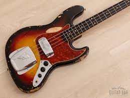 1963 Fender Jazz Bass Pre-CBS Vintage Bass Sunburst w Case