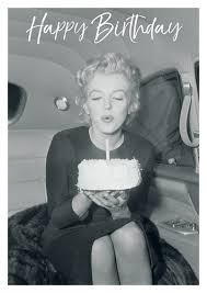 Keine grenze verlockt uns mehr zum schmuggeln als die altersgrenze. Postkarte A6 Lustig Marilyn Monroe Happy Birthday Candle Ceres Webshop