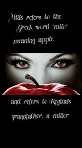 To Mills Anaferetai Sthn Ellhnkh Le3h Mhlo Poy Shmainei Mhlo Kai Anaferetai Ston Pappoy Ths Retzina Ton Miller Evil Queen Ouat Once Upon A Time