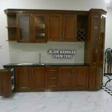 Specialist kitchen set dengan material utama kayu jati belanda, model. Kitchen Set Kayu Jati Jujur Barokah Furniture Jepara Shopee Indonesia