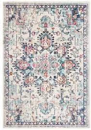 Bungalow Rose Gutierez Cream Blue Area Rug Pink And Blue Rug World Rug Gallery Eclectic Area Rug