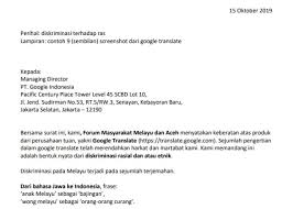 Untuk membantu orang memahami bahasa anda dengan lebih baik, anda dapat mengirim masukan di tab beri kontribusi di google terjemahan. Warga Melayu Dan Aceh Kirim Surat Protes Ke Google Akibat Frasa Rasis Kumparan Com