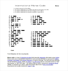 10 Free Download Morse Code Chart Templates In Word Free