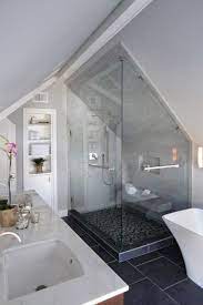 Admittedly, part of the reason most attics aren't finished in the first place is that the sloped ceilings make them, at best, problematic as living spaces. 52 Cool And Smart Attic Bathroom Designs Small Attic Bathroom Loft Bathroom Attic Bathroom