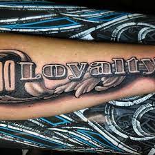 Black and blue ink loyalty tattoo image. 55 Best Loyalty Tattoo Designs Meanings Courage Honor 2019