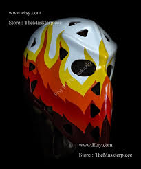 Yves Belanger Ice Hockey Mask Goalie Helmet 1:1 Scale Wearable Home Decor  Vintage Style G23