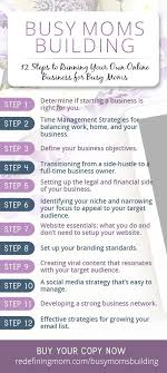 Wow Busy Moms Building 12 Steps To Running Your Own Online Business For Busy Moms Is A Must Have Online Business Business Journal Start A Business From Home