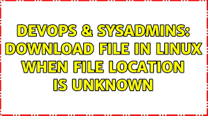 May 22, 2021 · download files from linux command line using curl. Devops Sysadmins Download File In Linux When File Location Is Unknown 2 Solutions Benisnous