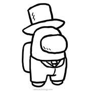 Among Us Coloring Pages Gentleman Coloring Pages Cute Easy Drawings Color