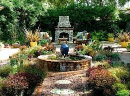 Pasadena Garden Fountain And Fireplace Nature Garden Backyard Fountain
