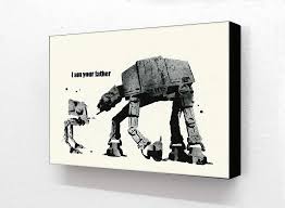 The filmmakers really take some jabs at. Banksy White I Am Your Father Horizontal Block Mounted Print Camden Town Poster Company