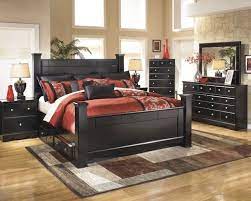 Shay Almost Black King Poster Storage Bed King Size Bedroom Sets Bedroom Sets Bedroom Set