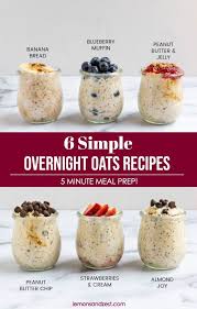 6 Easy Overnight Oats Recipes Recipe Overnight Oats Recipe Healthy Overnight Oats Healthy Easy Overnight Oats Healthy Clean Eating