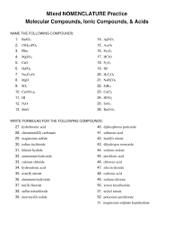 The worksheet is an assortment of 4 intriguing pursuits that will enhance your kid's knowledge and abilities. 7 Review Mixed Nomenclature Practice Questions Answers Oxide Acid