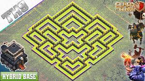 Th9 anti 3 star war base with replays!! New Best Th9 Base 2020 With Copy Link Th9 Hybrid Base Clash Of Clans Youtube