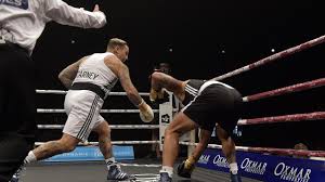 A charity boxing event ended with a visit from the police after a brawl broke out in the crowd. Vw1s Nqnneyjum
