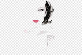 رسم توضيحي للأزياء رسم Illustrator تصميم الرسم بالألوان المائية ملحقات الشعر Png