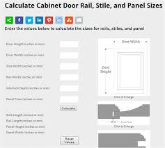Calculate The Rail And Stile Lengths And Panel Size For Cabinet Doors With This Simple And Free Calculator Cabinet Doors Doors Cabinet