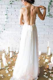 Boho Wedding Dress Backless Wedding Dress Flowy Wedding Dress Ws075 Affordable Bridal Dresses Beach Wedding Dresses Backless Backless Wedding Dress