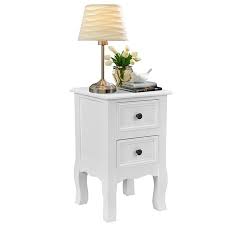 Maybe you would like to learn more about one of these? Costway White Night Stand W 2 Storage Drawers Wood End Accent Table Walmart Canada
