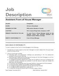 An atlanta, ga (united states) couple is searching for a house manager/personal assistant to join their residential team. Fillable Online Assistant Front Of House Manager Jd Echo Arena Liverpool Echo Fax Email Print Pdffiller