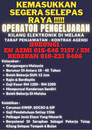 Terdapat 122 hasil carian kerja di melaka. Jawatan Kosong Kilang Startseite Facebook