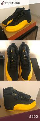 Retro Air Jordan 12 University Gold Deadstock Never Worn Jordan Shoes Athletic Shoes In 2020 Air Jordans Jordans For Men All Black Sneakers