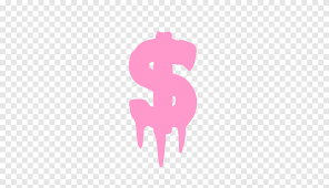 Facebook, speaker (don't include color names, only english). Aesthetic Pink Dollar Sign Graphic Png Pngegg