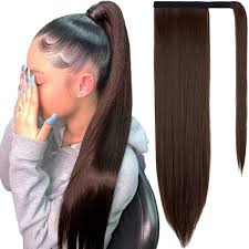 Relax and stay calm with ebay.com. Buy Ponytail Extension Long Straight Wrap Around Ponytail Clip In Hair Extension Natural Looking Synthetic Hairpiece For Women 28 Inch Online In Turkey B08vjkg3rl