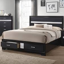 Coaster 206361q Miranda Black Footboard Storage Bed Available In Queen And King Sizes Curley S Furniture Store Des Moines Iowa