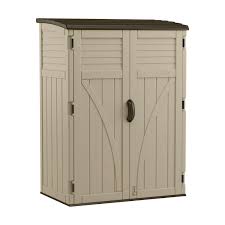 These diy sheds come with compelte tutorials! Suncast 4 Ft W X 2 Ft D Plastic Vertical Storage Shed With Floor Kit Ace Hardware