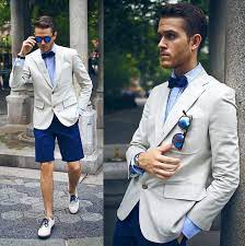 Blue Shorts Groom Summer Wedding Suits Beach Wedding Suits Wedding Suits